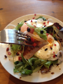 Pancetta, egg and balsamic pearl salad - forkfull