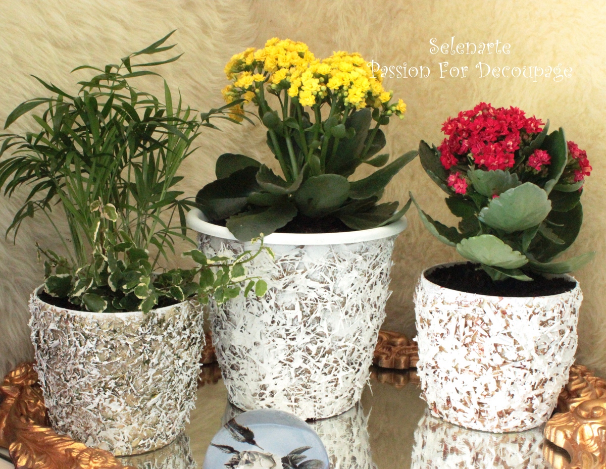 Selenarte Passion For Decoupage Summer DIY Plastic Pot Tutorial