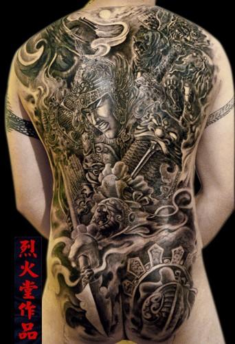 Big Black and Grey tattoos from Hailin Fu in China