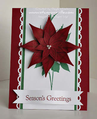Five great ways to re-use christmas cards and wrap Stampingville: Christmas Crafts: Poinsettia Holiday Card