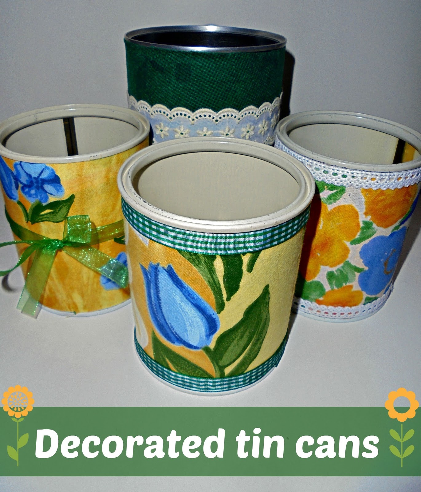 The Sweetest Pi Latas decoradas / Decorated tin cans