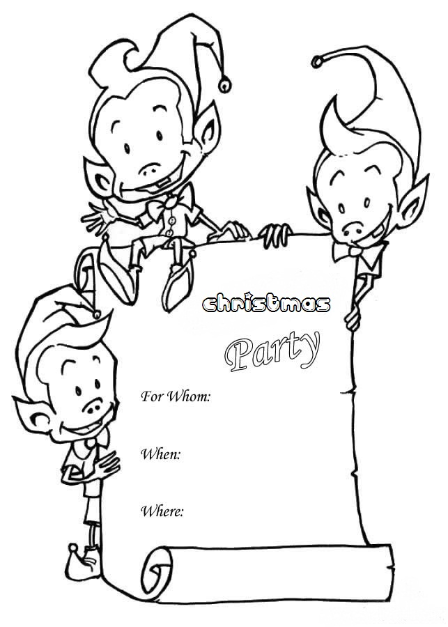 Free Invitations Coloring Pages To Kids
