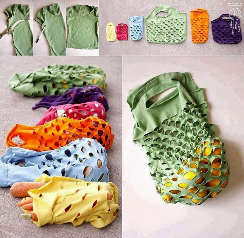 Doityourself Make reusable produce bags from old tshirts