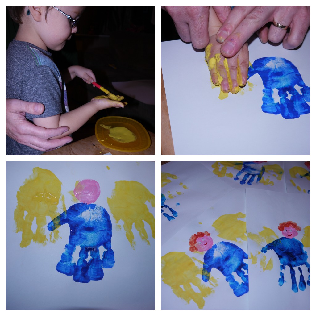 Inside the Wendy House: Hand Print Angel Christmas Cards