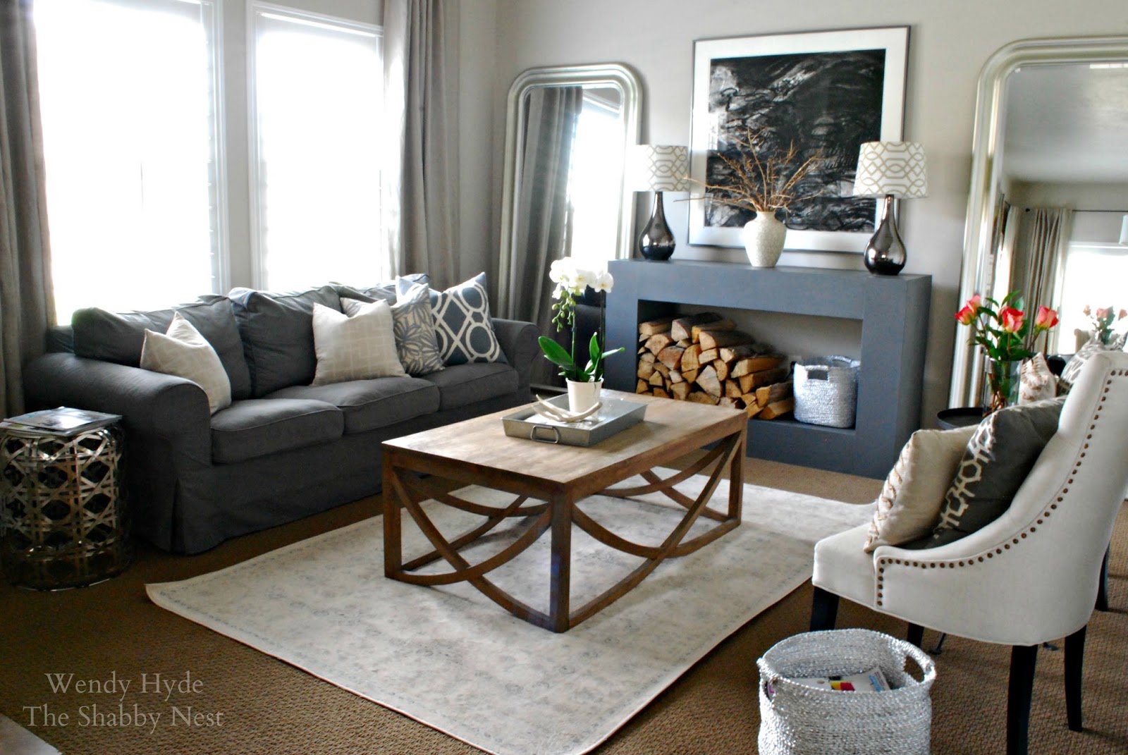 No Fireplace Problem Wendy Hyde Lifestyle Of Course It Doesn T Look Like A Real Fireplace But Now Gives The Space Sort Cozy Warm Feeling That I Was Looking For