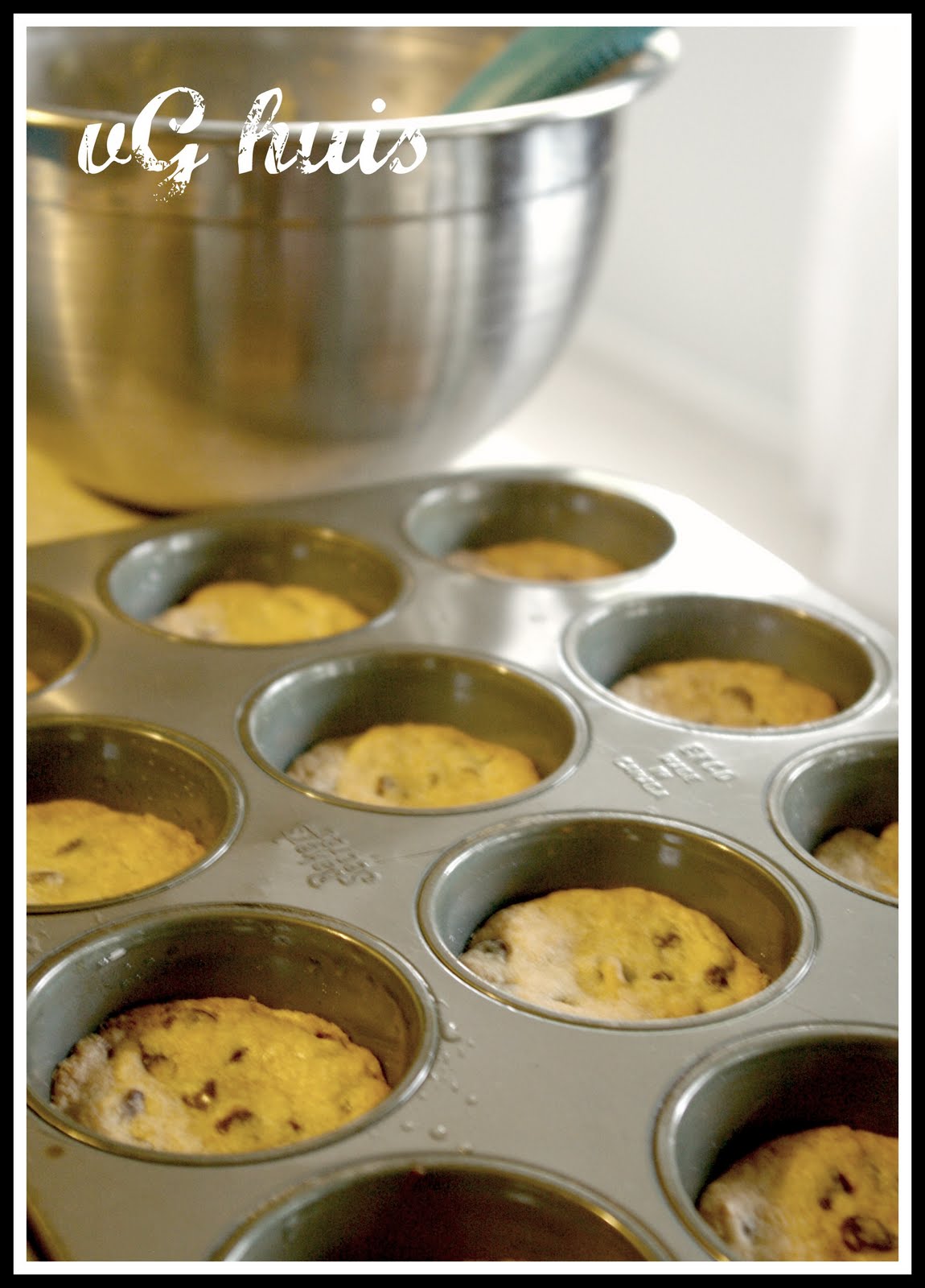 the vG Huis muffin tin cookies Ina Garten chocolate chip cookie recipe