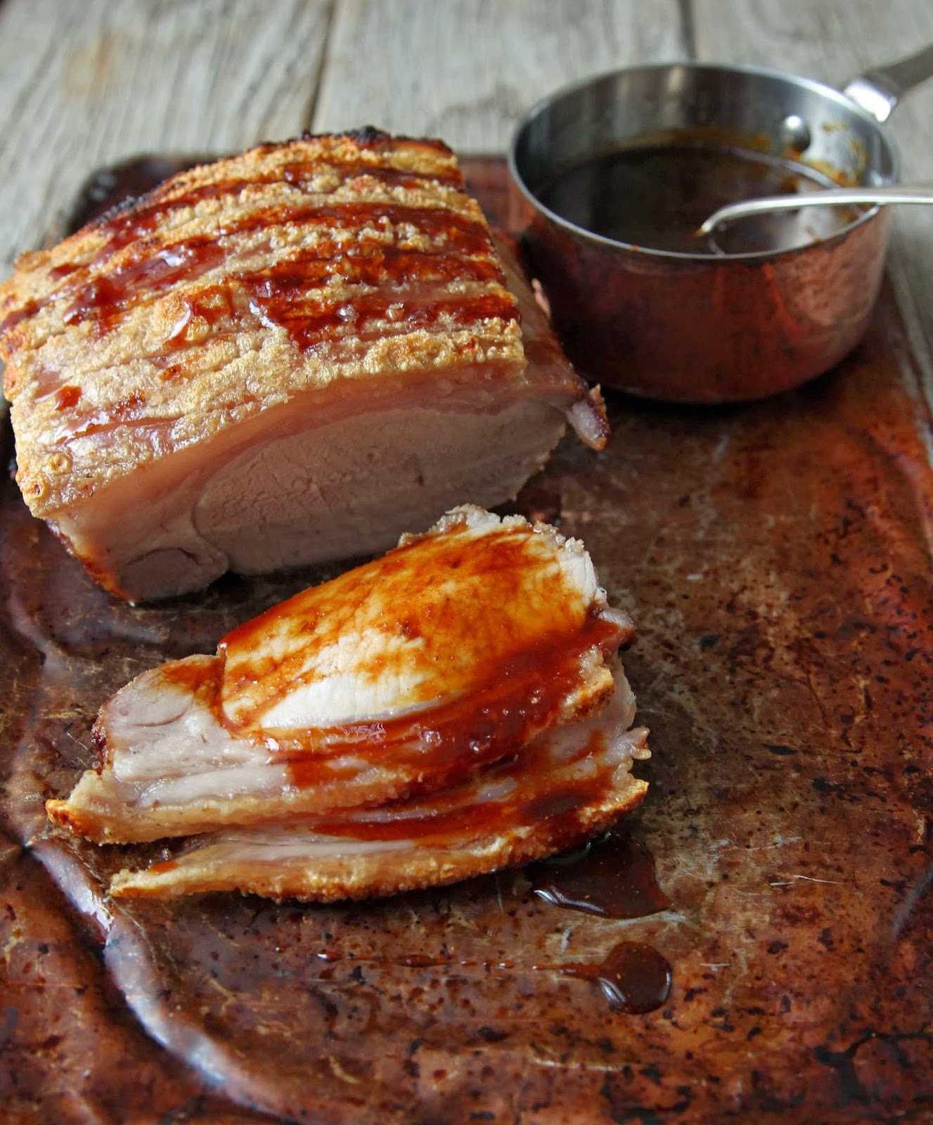 Milk and Honey Roast Pork Loin with Brown Sugar Chipotle Sauce