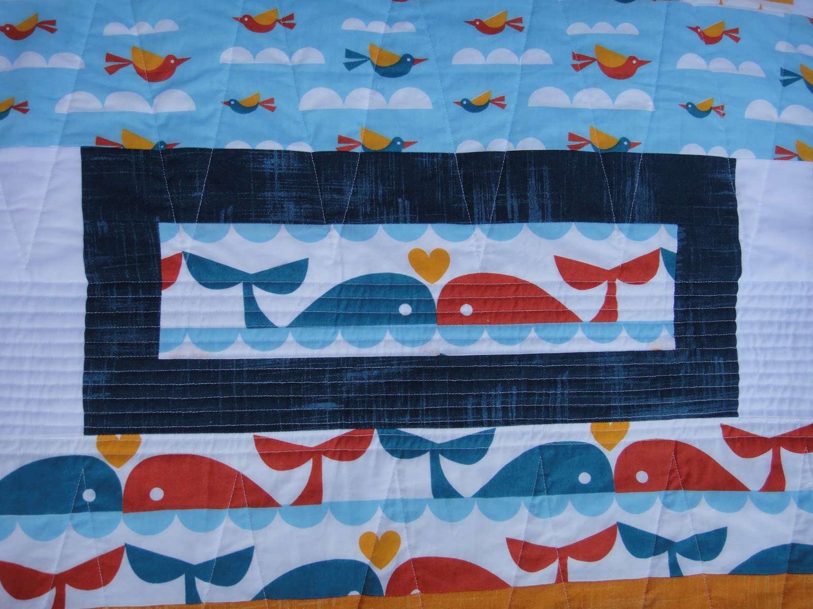 A Blue Sky Kind of Life Marine Quilt finished!