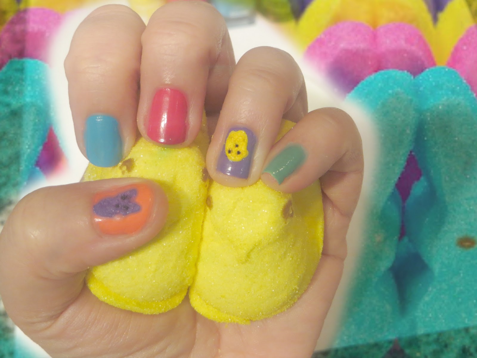 Elle Sees Beauty Blogger in Atlanta How To Easter Peeps Nails