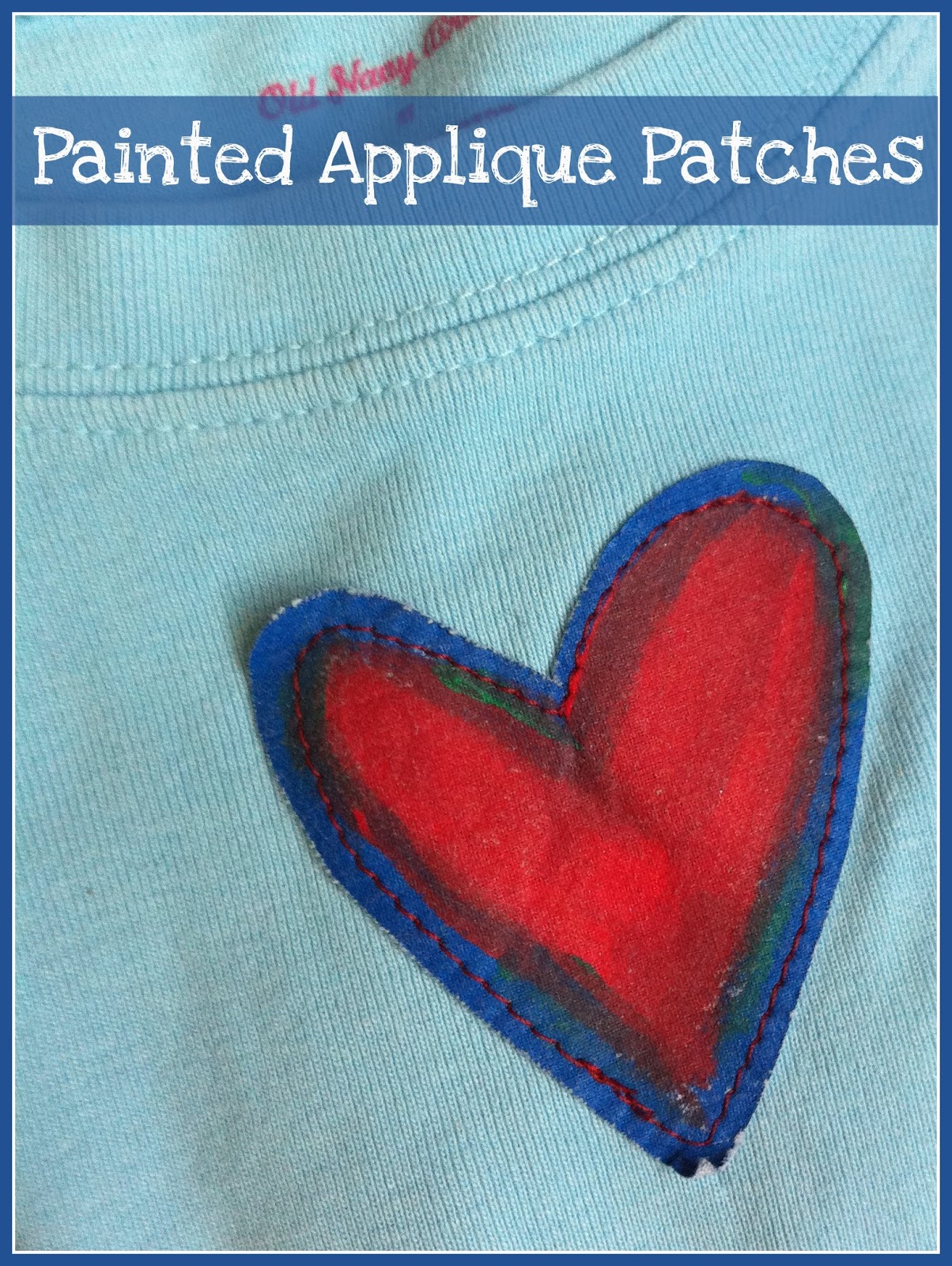 Upcycled Education Painted Applique Patches