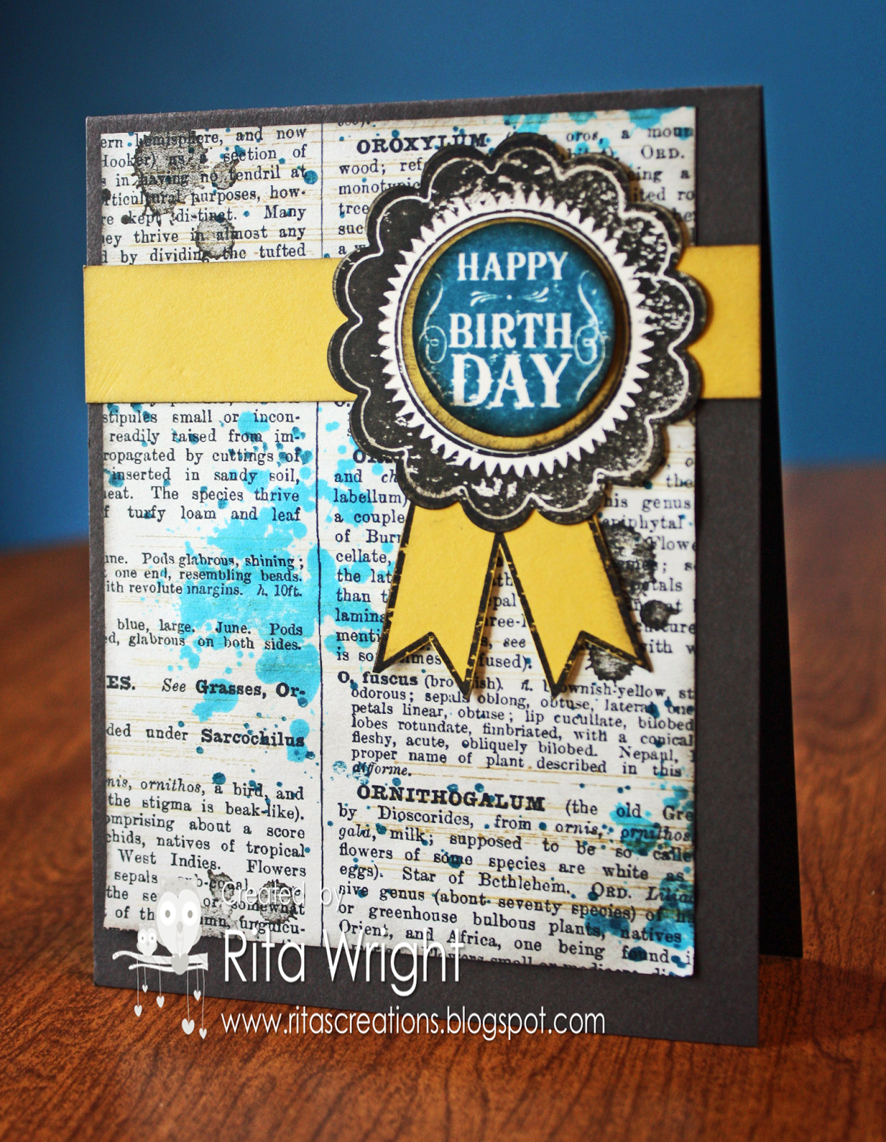Cards by Rita Stampin' Up! Blue Ribbon