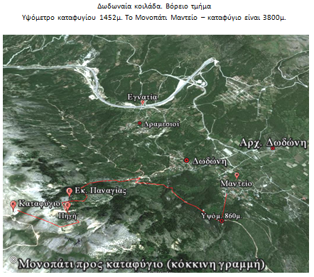 Αεροφωτογραφίες χωριού Μαντείο Δωδώνης και ορειβατικό μονοπάτι Όρος Τόμαρος (Ολύτσικα) μήκ. 3.800 μ