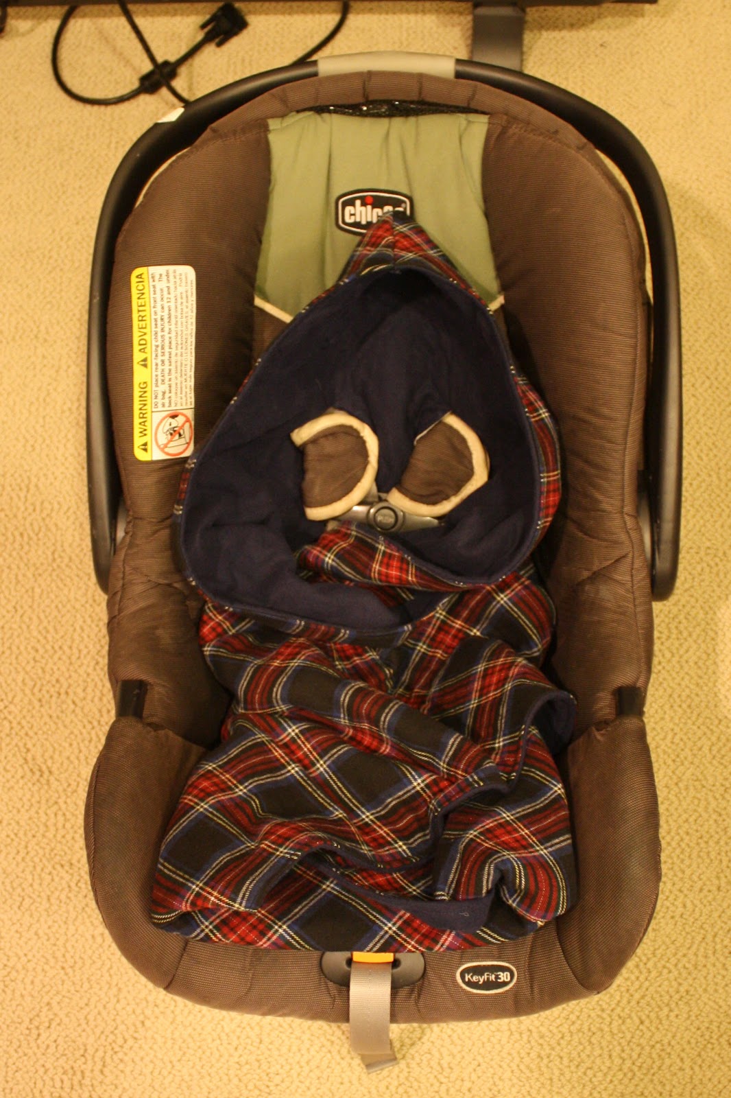 making a car seat swaddle blanket Becca Garber