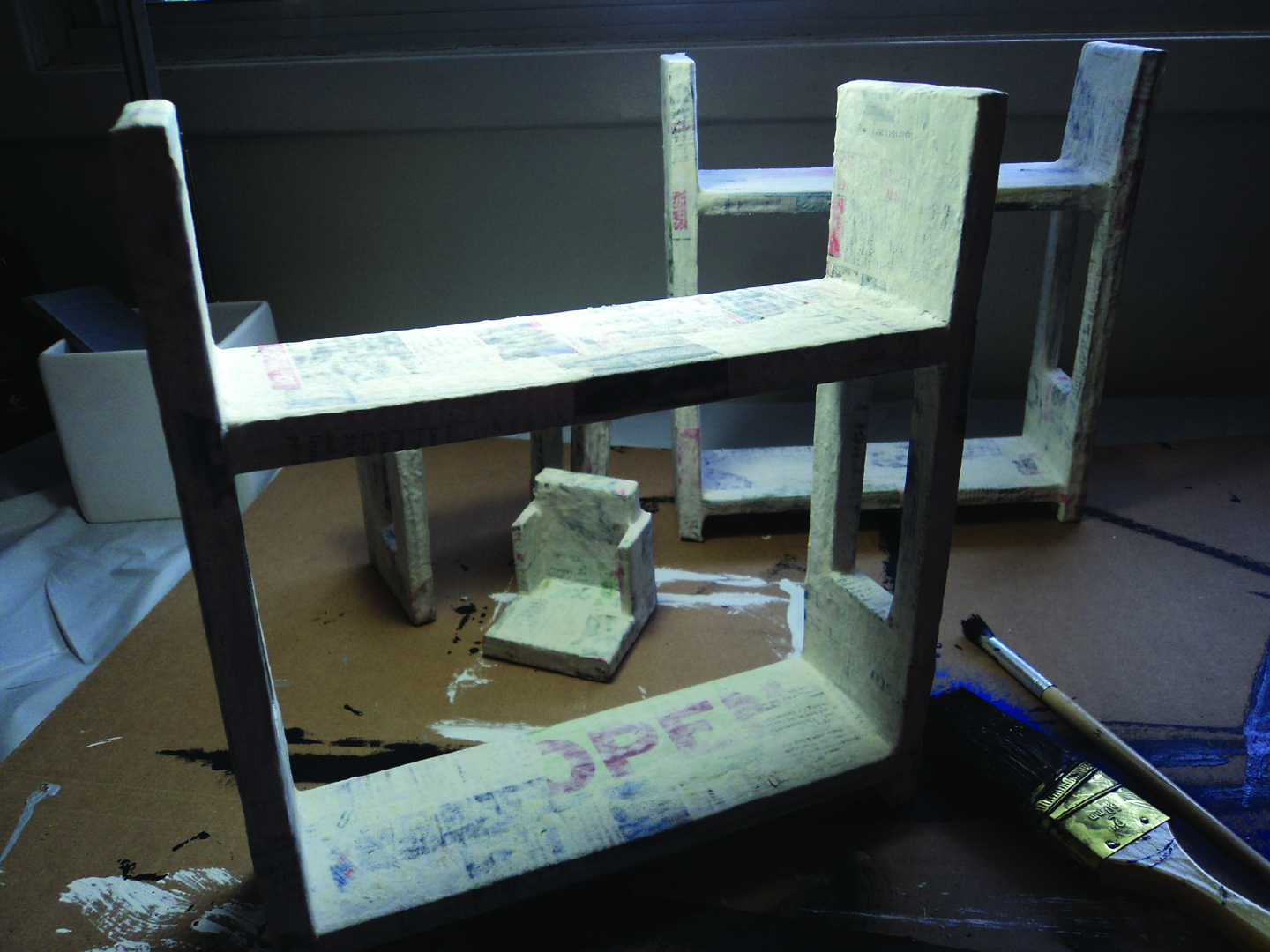 Lola's Mini Homes How to Make a Doll Bunk Bed with Cardboard & Paper Mache