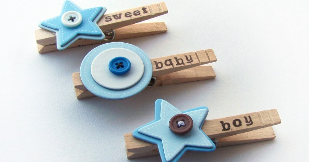 Bippity Boppity Glue Sweet Baby Boy Clothespins