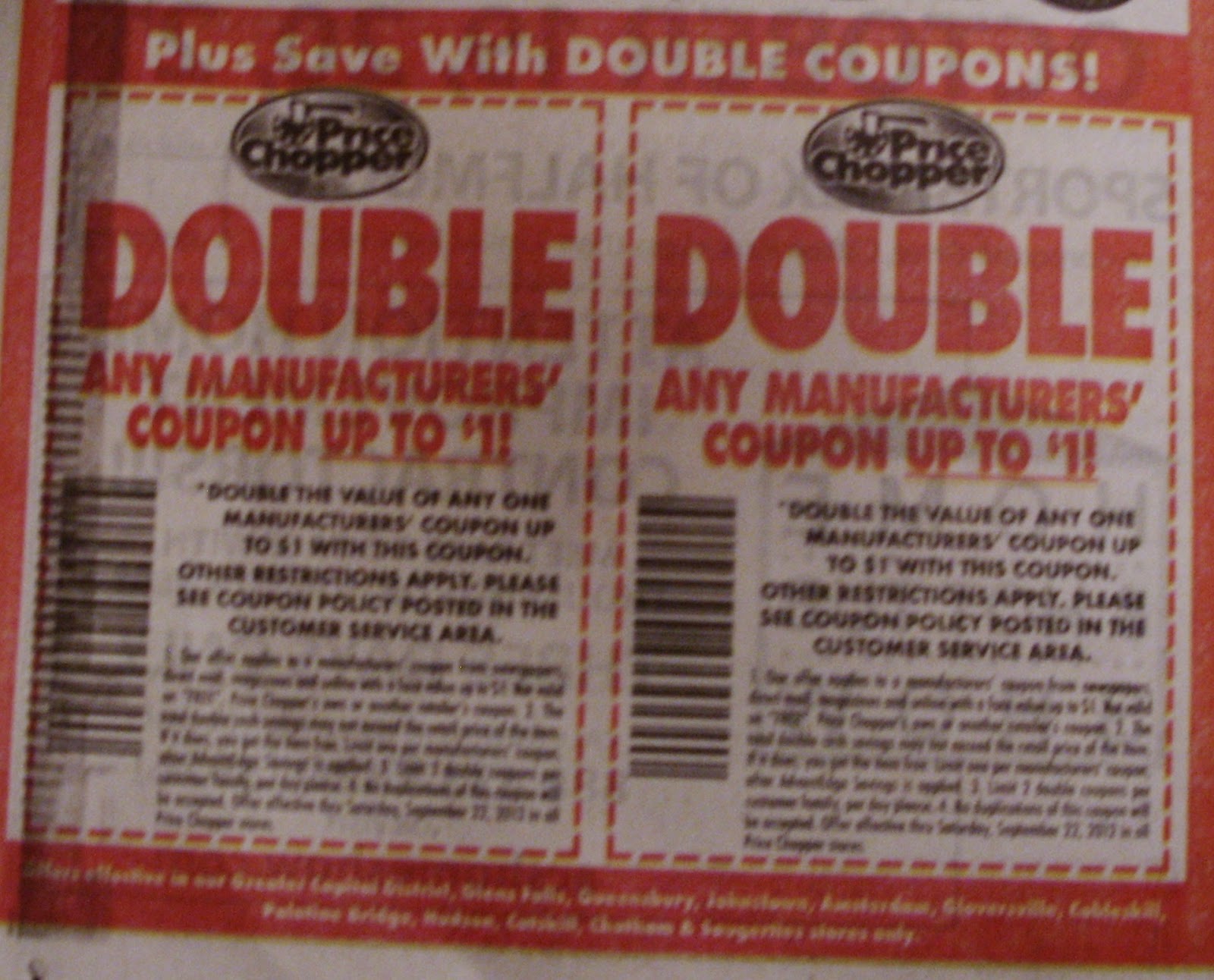 Price Chopper Double Coupon Deals!