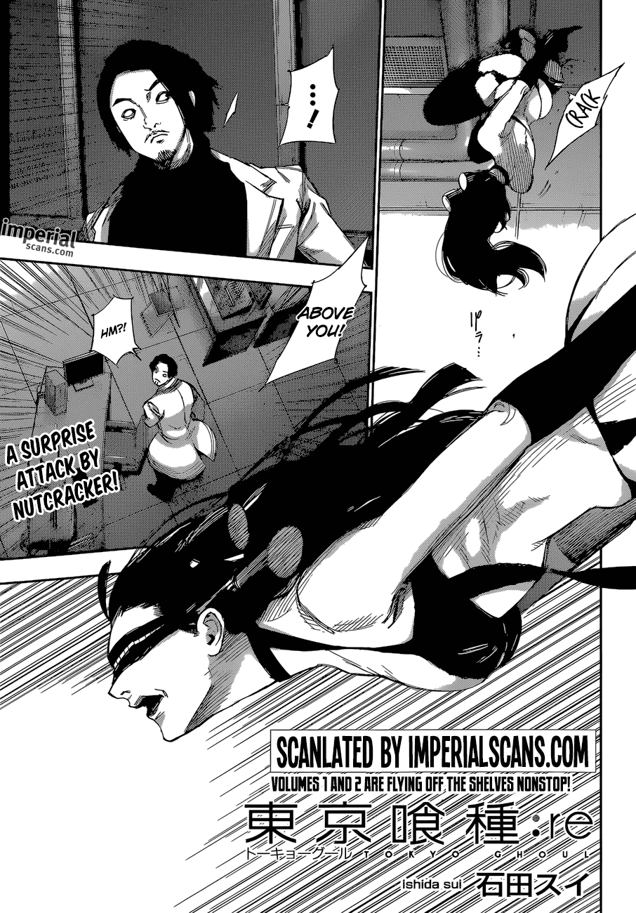 Tokyo Ghoul Re Chapter 23 Perry Mangahasu Vous pouvez utiliser les flêches de votre clavier pour naviguer entre les pages. mangahasu