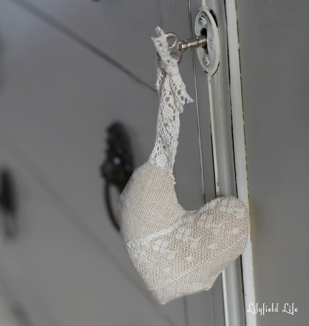handmade heart using vintage lace, Lilyfield Life