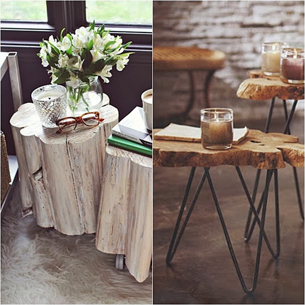 Petitecandela: blog de decoraciÃn, diy, diseÃo y muchas velas: diy ... Decoracion contemporanea con mesas tronco