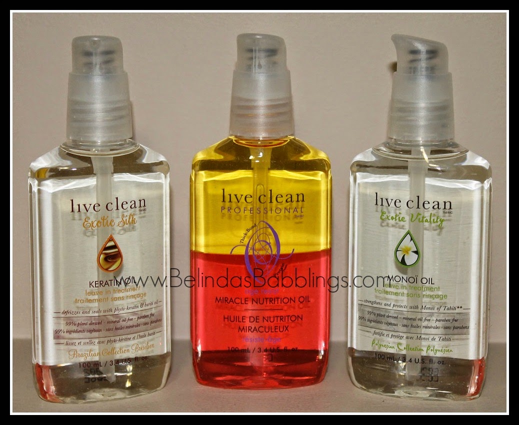 Clean oil hair treatments keratin miracle monoi nutrition Belinda's Babblings: Live Clean Hair Oil Treatments Review