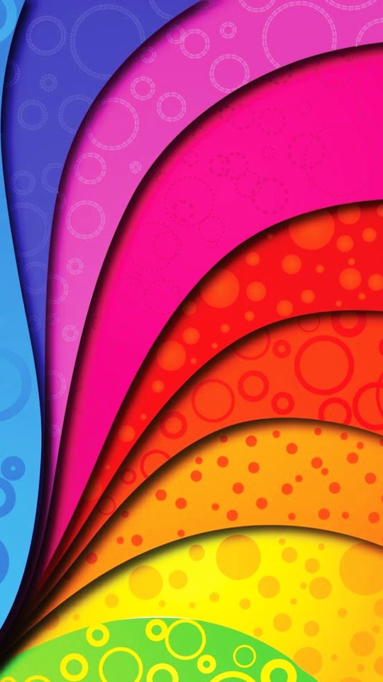 Colorful Swirl Rainbow Dots Android Wallpaper