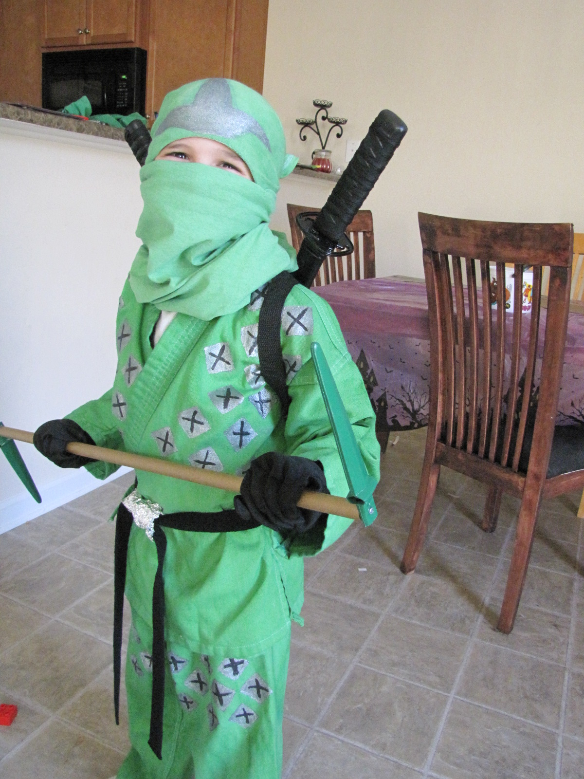 Roberts Family Adventures How to Make a Ninjago Green Ninja Costume