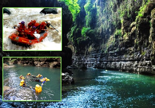 Pesona Sungai Jeram di Green Canyon Ciamis Green Canyon Ciamis