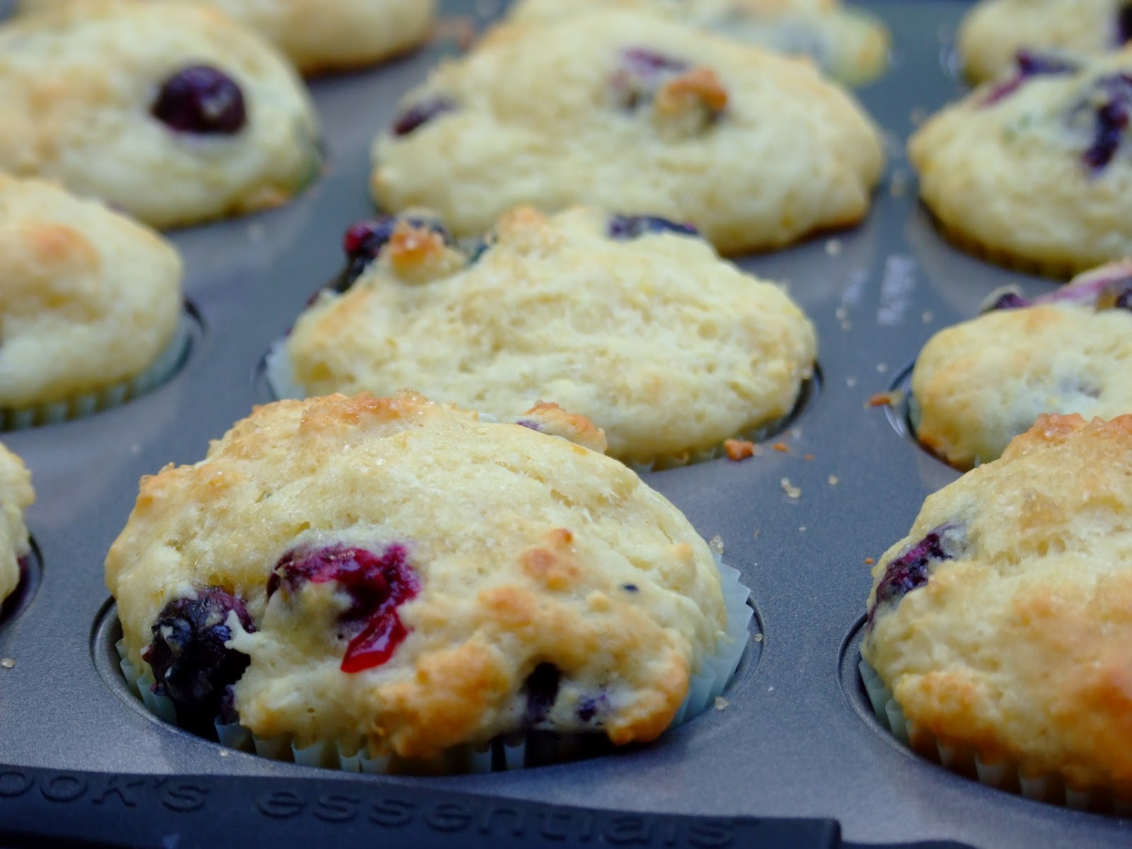 From Beyond My Kitchen Window Low Fat Lemon Blueberry Muffins...