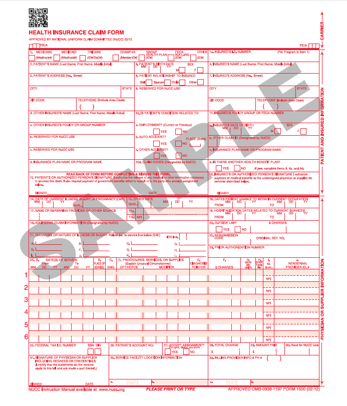 Free Medical Billing Software New CMS 1500 Form 2014