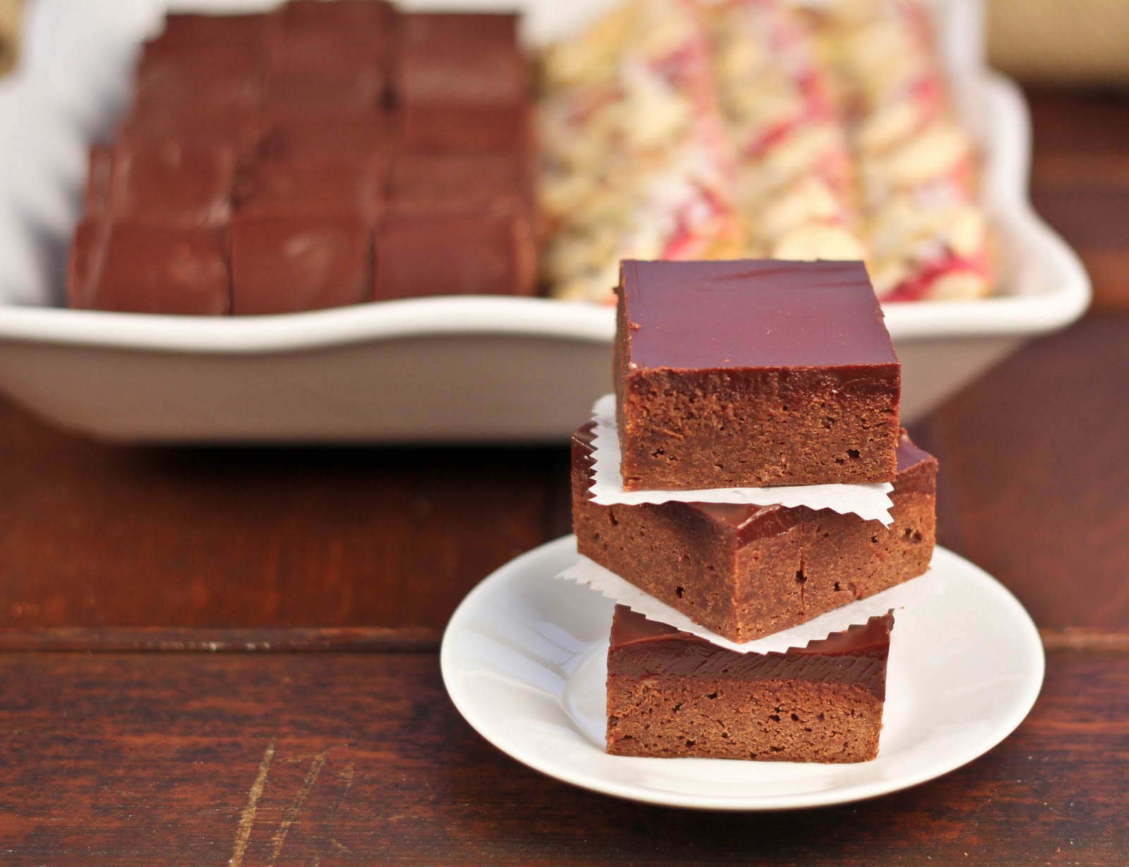 Truffle Brownies with Chocolate Ganache