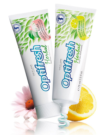 Pastas de Dentes Herbal com Flúor Optifresh da Oriflame Pastas de Dentes Herbal com Flúor Optifresh da Oriflame