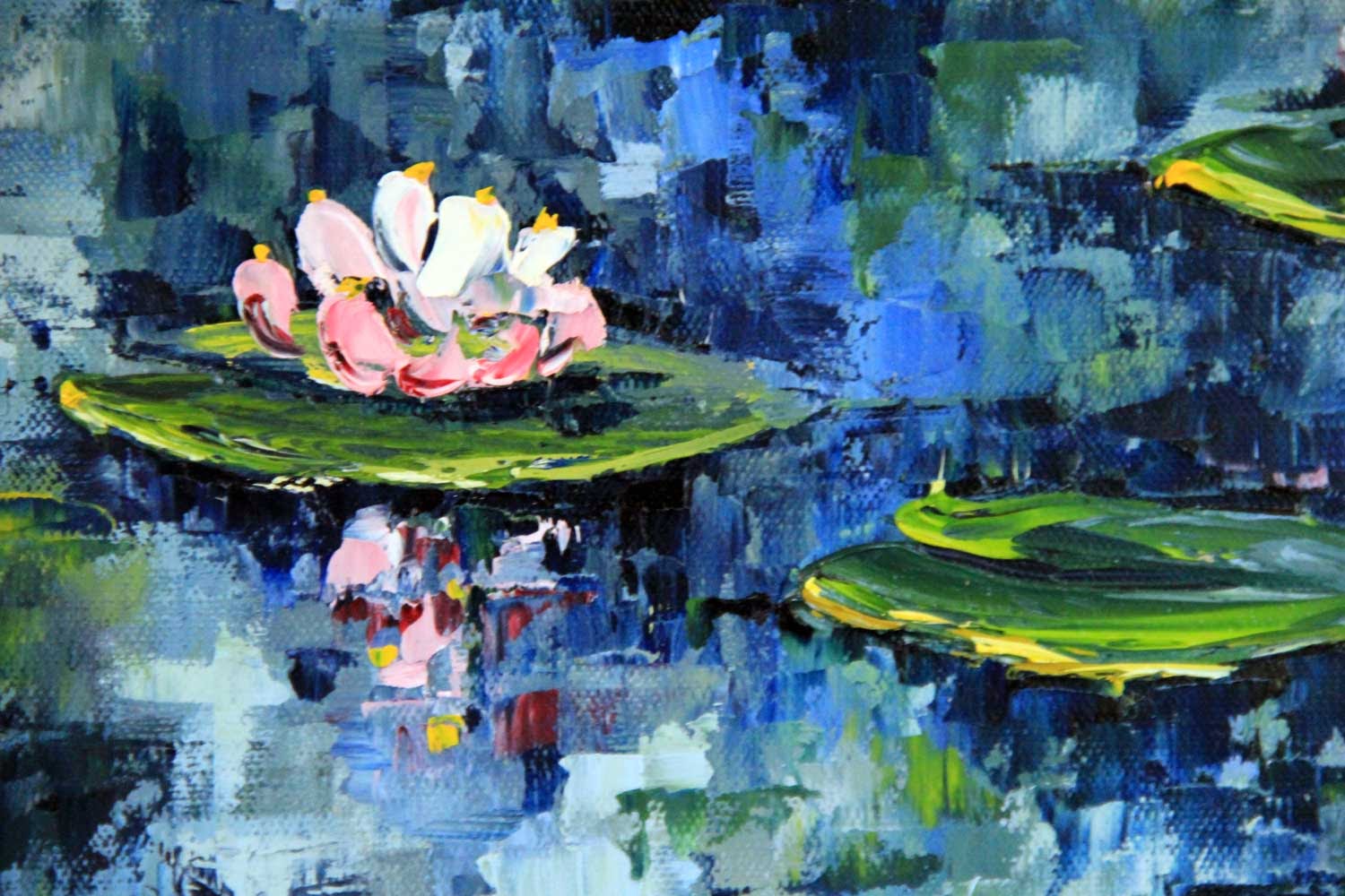 Palette Knife Paintings by Lisa Elley Water Lily by Lisa Elley