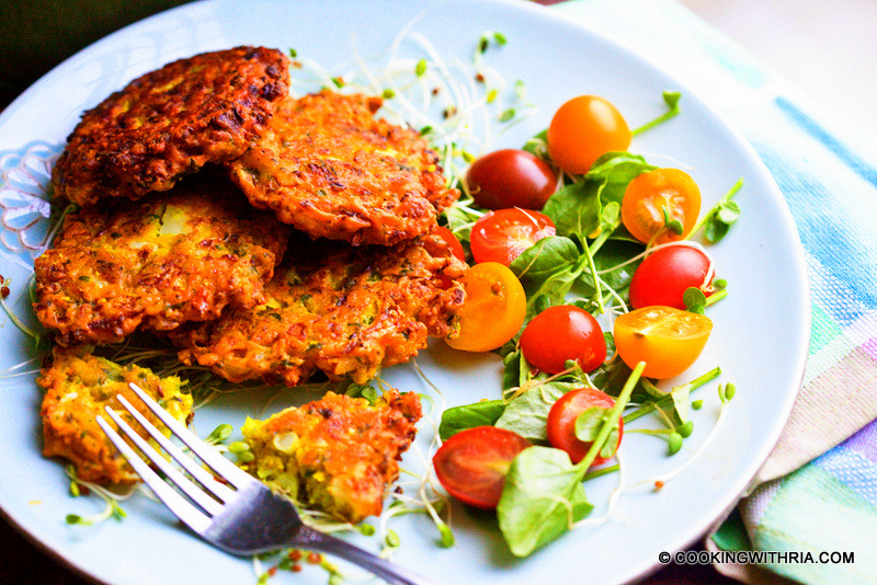 Ria's Cauliflower Fritter Cooking With Ria