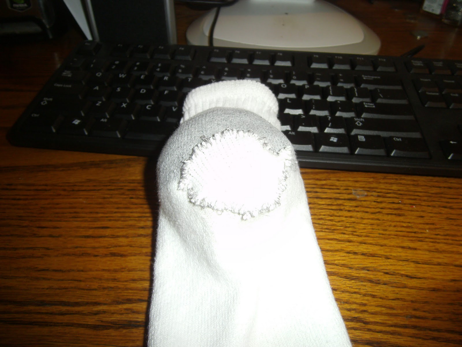 Timeless Creations I'm Sewing Hole in Socks...