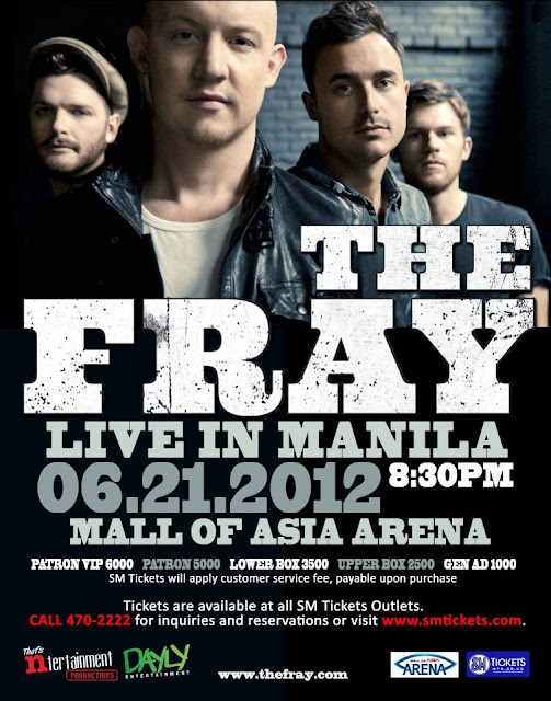 Press Release The Fray Live in Manila MANILA CONCERT SCENE