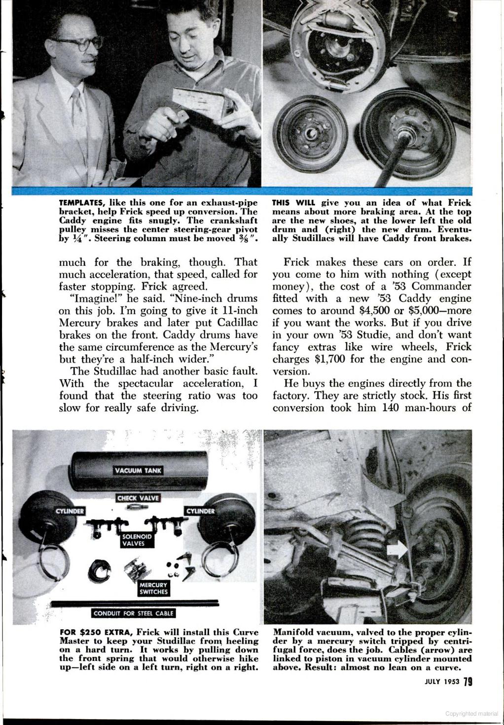 Caught At The Curb 1953 Studillac