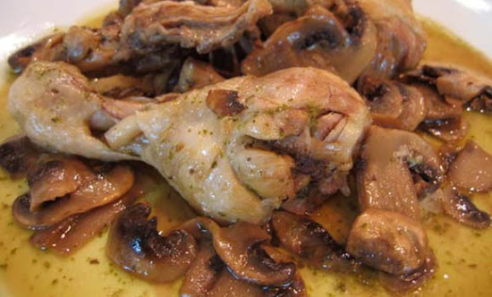pollo con hongos