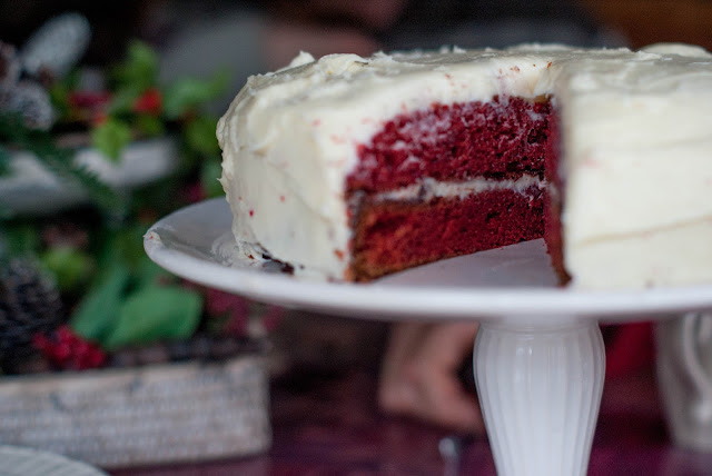 red velvet cake cream chees room kaas