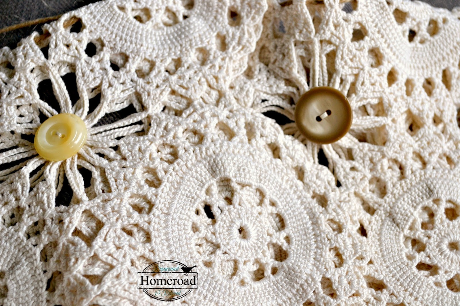 Vintage Crocheted Doily Garland Homeroad