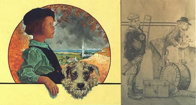 Le style de Norman Rockwell Technique: Huile et crayon