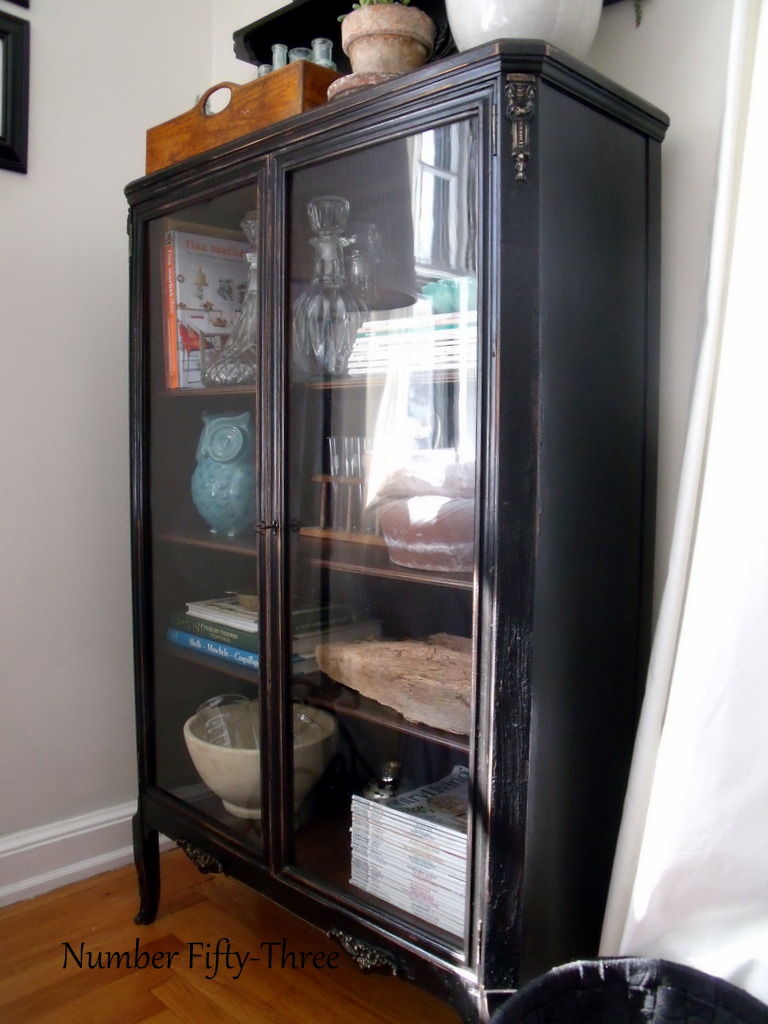 Number Fifty Three Antique Glass Front Cabinet