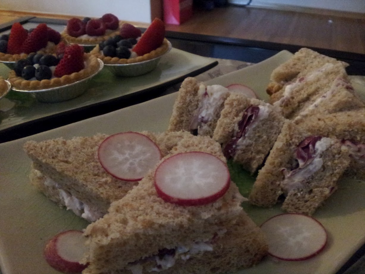 Coupon Chef Afternoon Tea Radish Tea Sandwich and Fruit Tarts