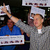 Al-Jazeera journalist Peter Greste celebrates his release