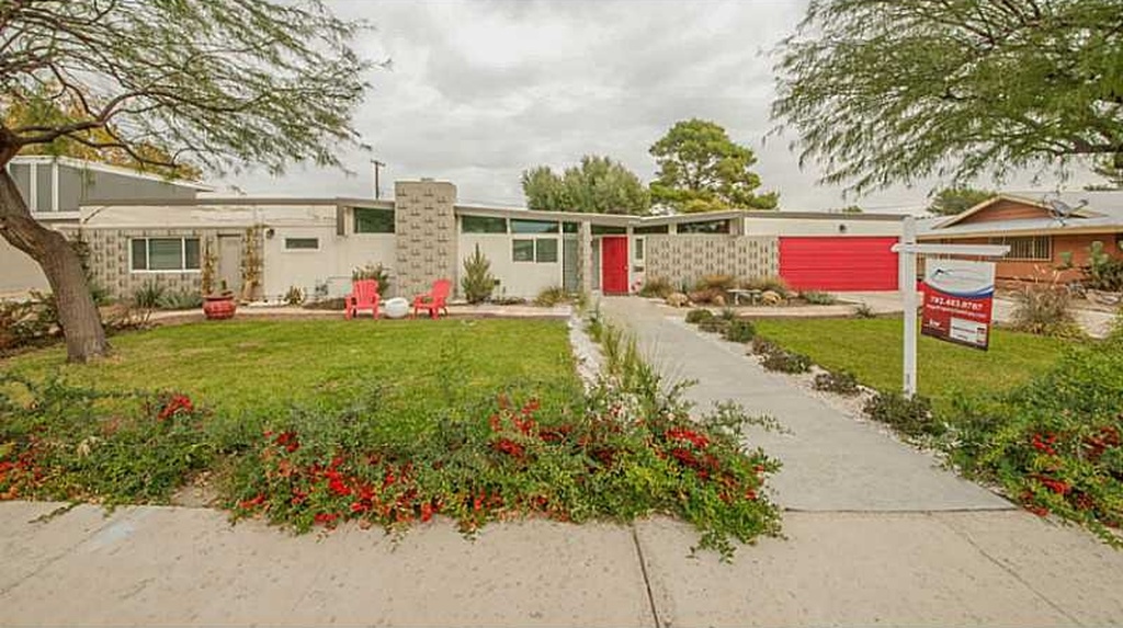 The Krisel Connection Paradise Palms Butterfly Roofed Golf Course Home