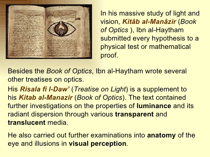 Ibn alHaytham A Genius of 10th Century World of Science