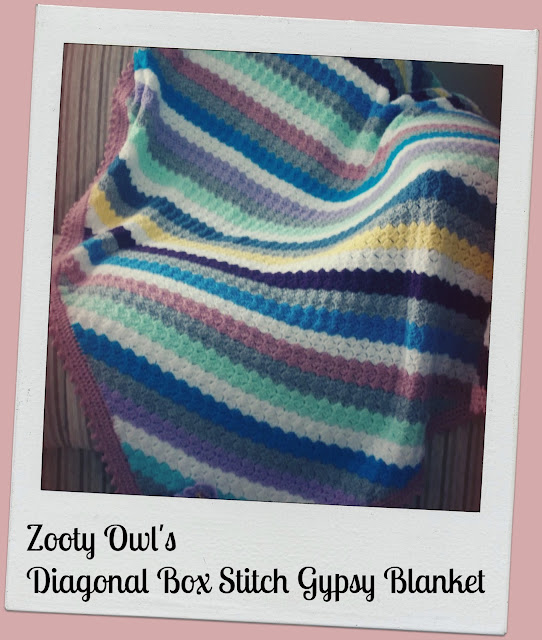 Zooty Owl's Crafty Blog Diagonal Box Stitch Gypsy Blanket