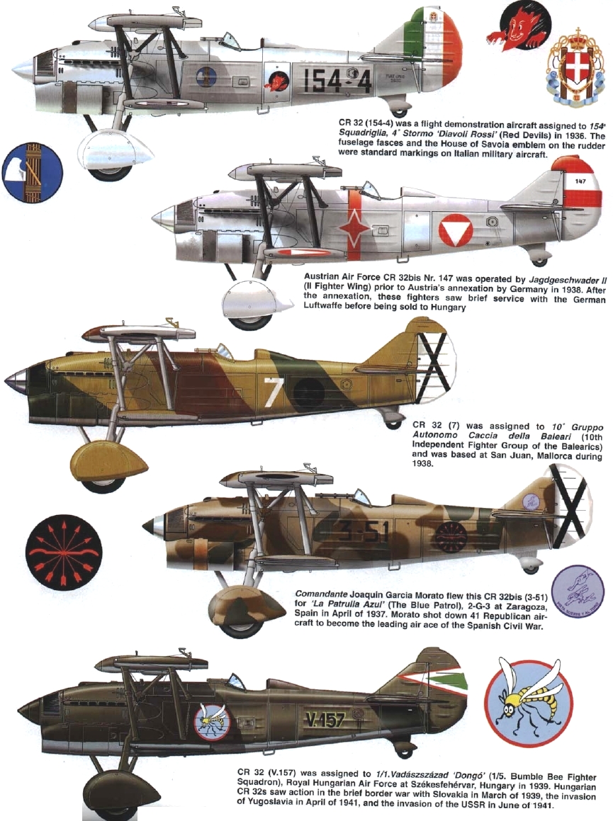 Italian Aircraft of WWII Fiat CR 32 Chirri