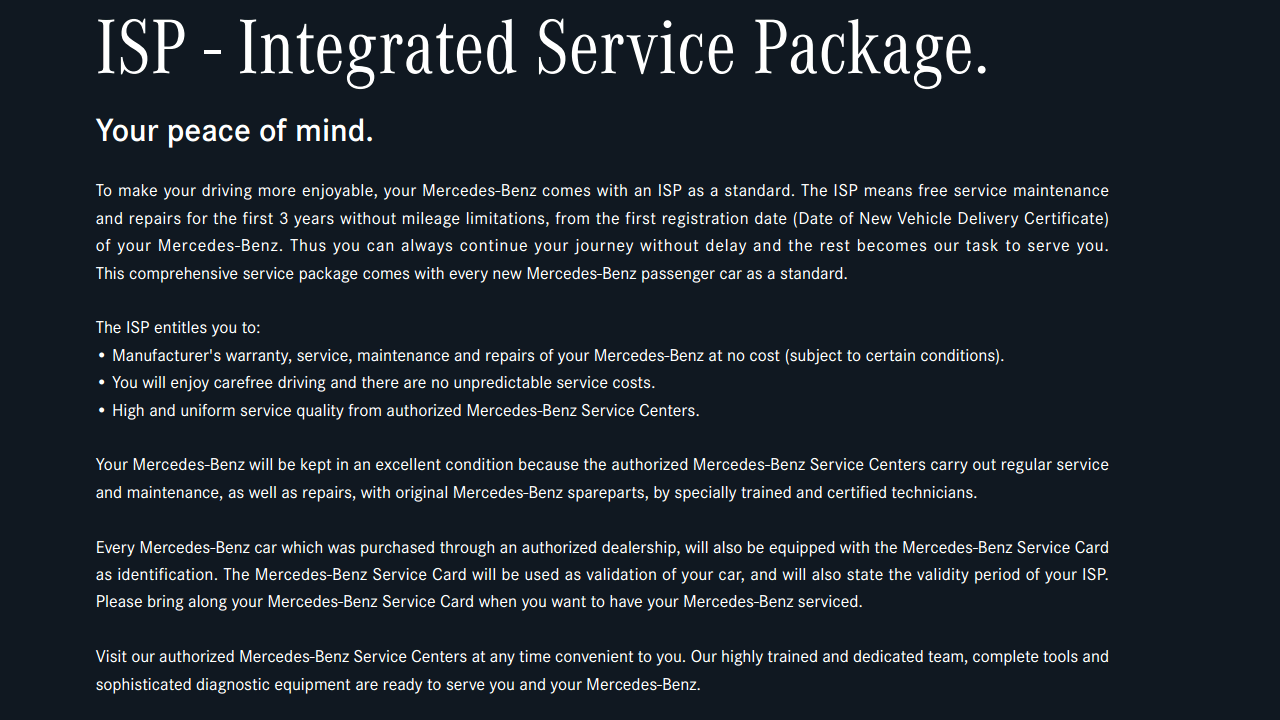 Integrated Service Package ( ISP )