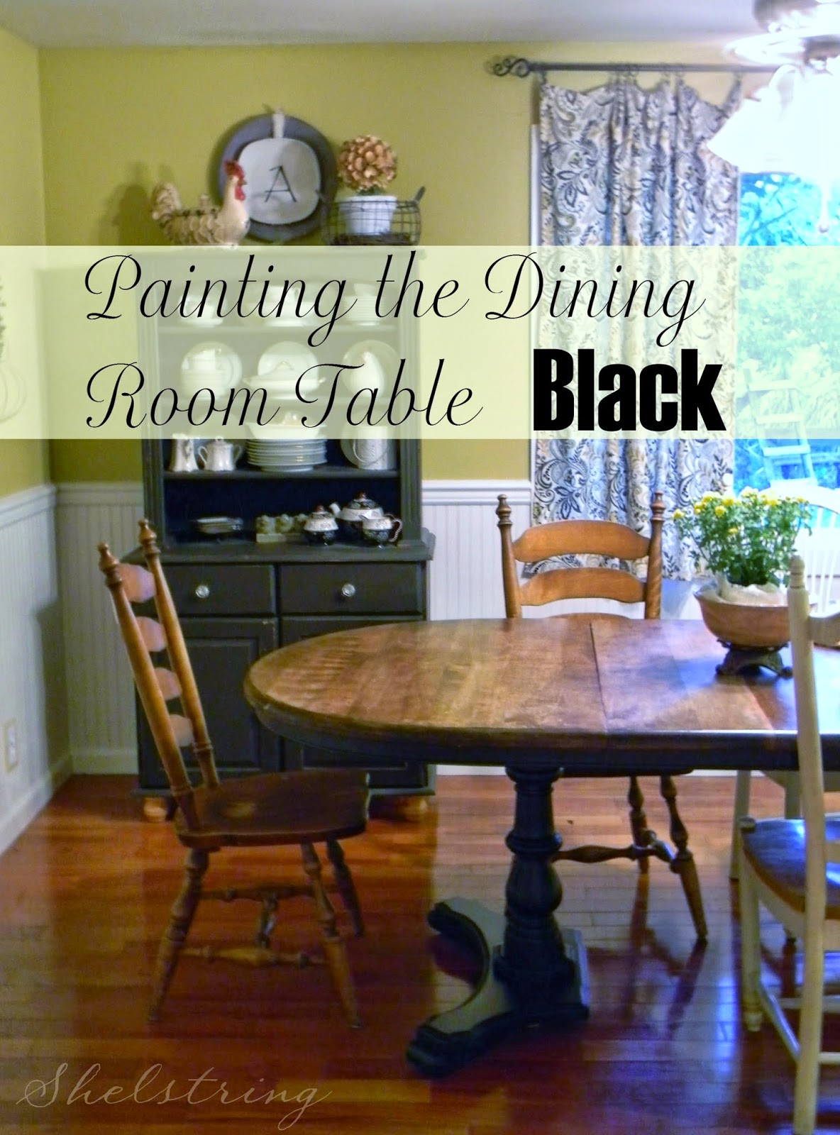 shelstring blog: Painting the Dining Room Table
