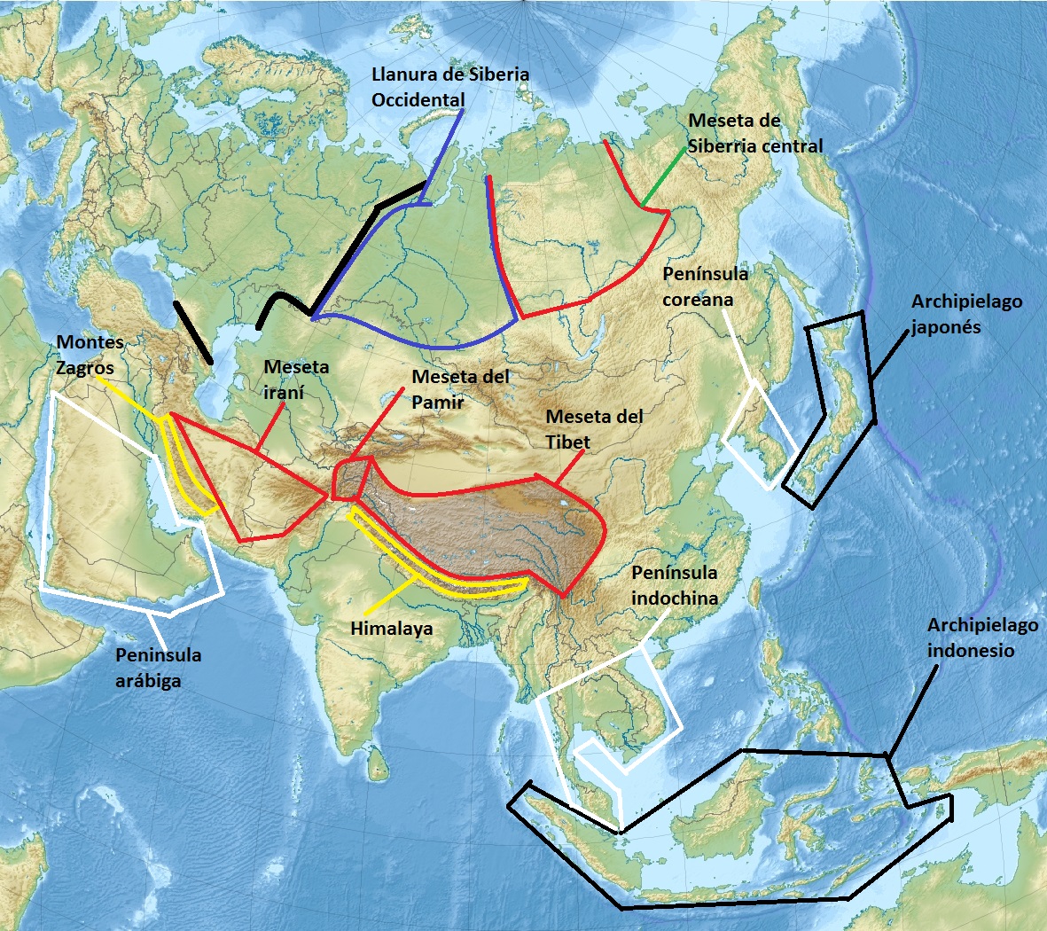 oyente solamente Expresión meseta de siberia central mapa crecer